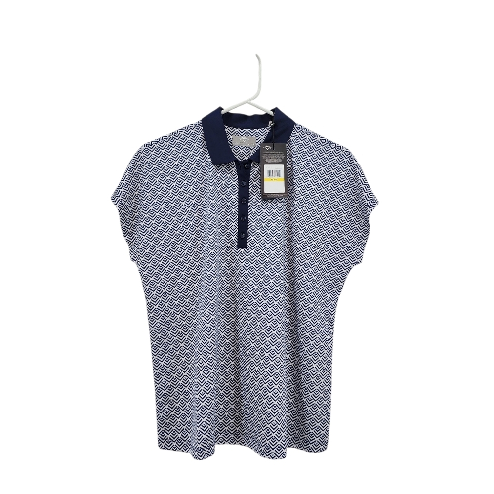 Callaway Women's Chevron Geo Print Henley Shirt - M